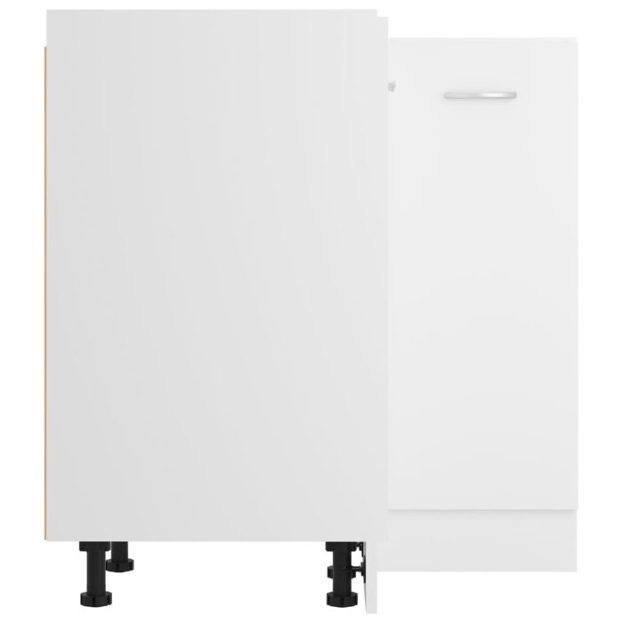 Armoire de plancher d'angle "Lyon" blanc 75,5x75,5x81,5 cm – Image 5