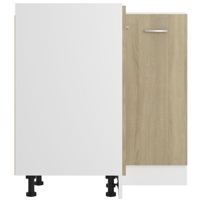 Armoire de plancher d'angle chêne sonoma 75,5x75,5x81,5 cm bois – Image 4