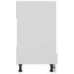 Armoire à four Blanc 60x46x81,5 cm Bois d’ingénierie – Image 4