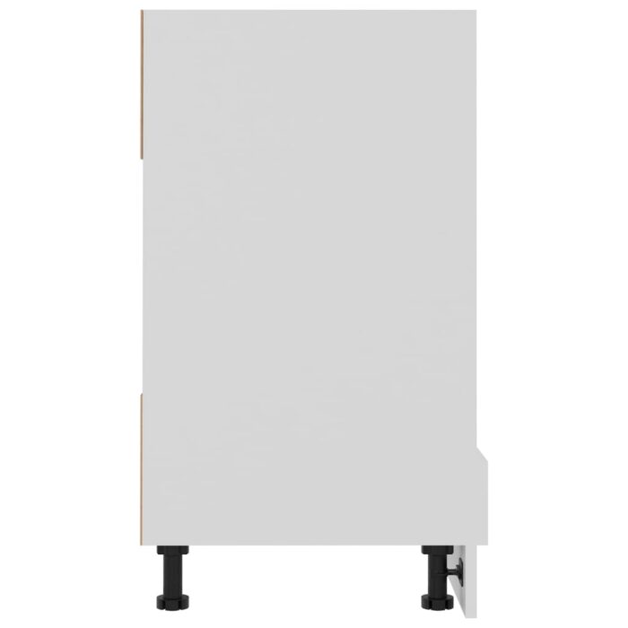 Armoire à four Blanc 60x46x81,5 cm Bois d’ingénierie – Image 4