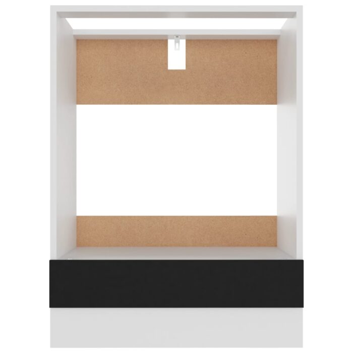Armoire à four Noir 60x46x81,5 cm Bois d’ingénierie – Image 3