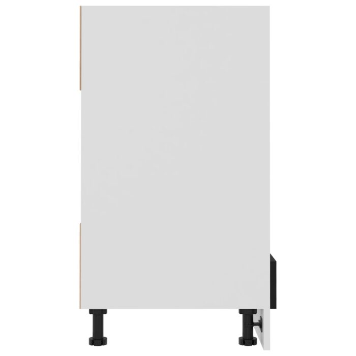 Armoire à four Noir 60x46x81,5 cm Bois d’ingénierie – Image 4