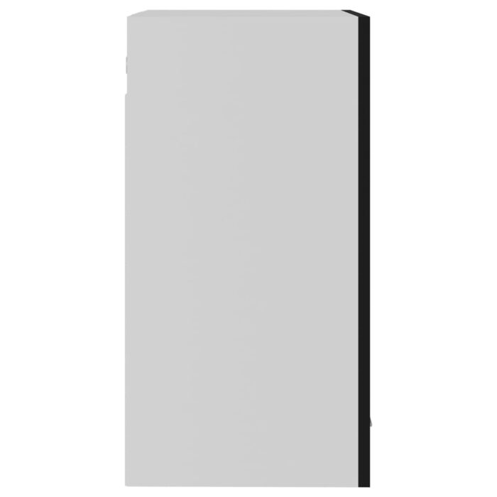 Armoire en verre suspendue Noir 40x31x60 cm Bois d'ingénierie – Image 6