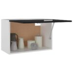 Armoire suspendue Noir 60x31x40 cm Bois d'ingénierie – Image 3