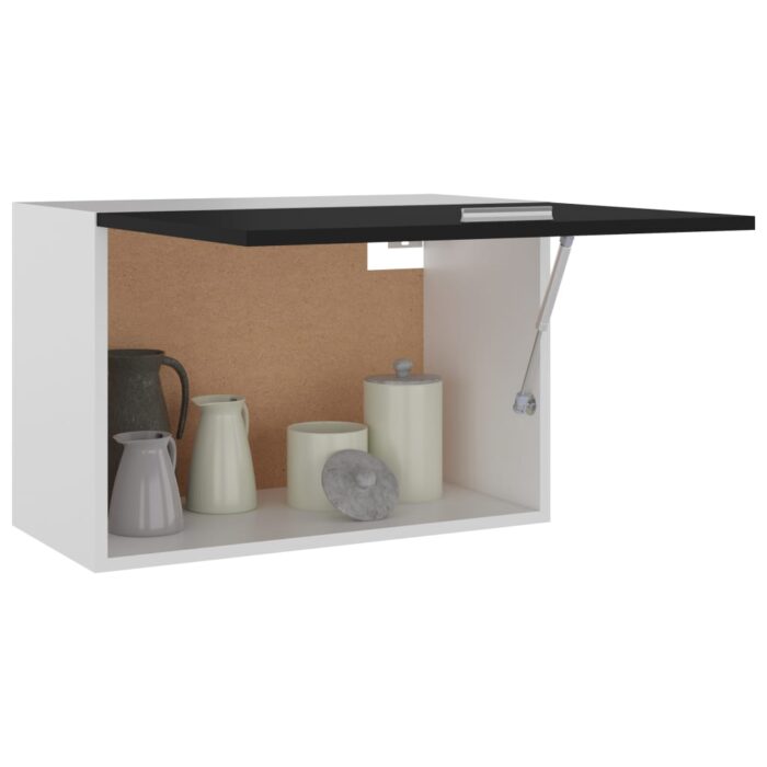 Armoire suspendue Noir 60x31x40 cm Bois d'ingénierie – Image 3