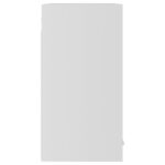 Armoire en verre suspendue Blanc 60x31x60 cm Bois ingénierie – Image 5