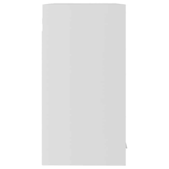 Armoire en verre suspendue Blanc 60x31x60 cm Bois ingénierie – Image 5