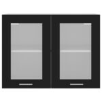 Armoire en verre suspendue "Lyon" Noir 80x31x60 cm – Image 4