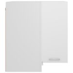 Armoire d'angle suspendue Blanc 57x57x60 cm Bois – Image 5