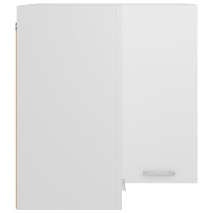 Armoire d'angle suspendue Blanc 57x57x60 cm Bois – Image 5
