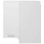Armoire d'angle suspendue Blanc 57x57x60 cm Bois – Image 6