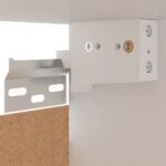Armoire d'angle suspendue Blanc 57x57x60 cm Bois – Image 7