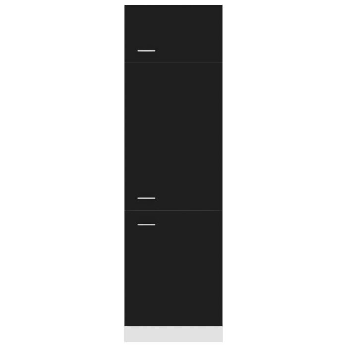 Armoire réfrigérateur "Lyon" Noir Bois d'ingénierie – Image 3