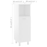 Armoire de salle de bain Blanc 30x30x95 cm Bois d'ingénierie – Image 7