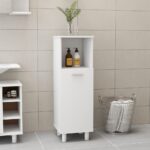 Armoire de salle de bain Blanc 30x30x95 cm Bois d'ingénierie