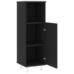 Armoire de salle de bain Noir 30x30x95 cm Aggloméré – Image 4