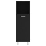 Armoire de salle de bain Noir 30x30x95 cm Aggloméré – Image 5