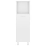Armoire de salle de bain Blanc brillant Bois d’ingénierie – Image 5