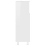 Armoire de salle de bain Blanc brillant Bois d’ingénierie – Image 6