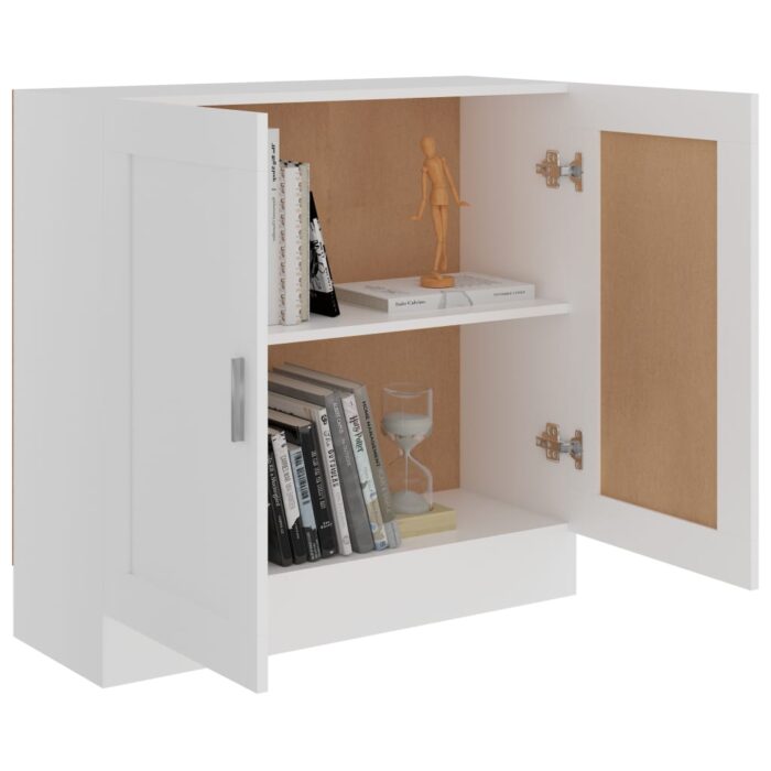 Bibliothèque Blanc 82,5x30,5x80 cm Bois d'ingénierie – Image 2