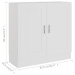 Bibliothèque Blanc 82,5x30,5x80 cm Bois d'ingénierie – Image 6