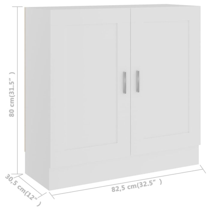 Bibliothèque Blanc 82,5x30,5x80 cm Bois d'ingénierie – Image 6