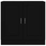 Bibliothèque Noir 82,5x30,5x80 cm Bois d'ingénierie – Image 4