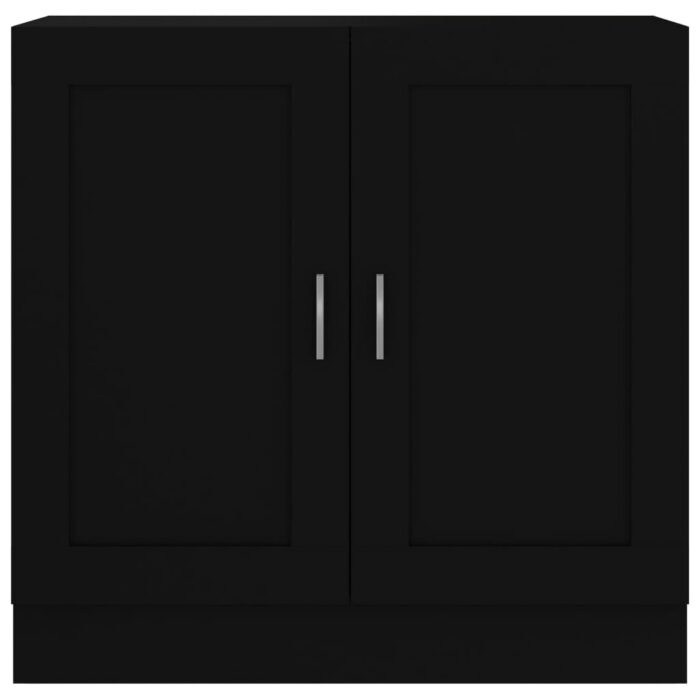 Bibliothèque Noir 82,5x30,5x80 cm Bois d'ingénierie – Image 4