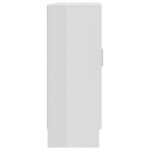 Bibliothèque Blanc brillant 82,5x30,5x80 cm Bois d’ingénierie – Image 4