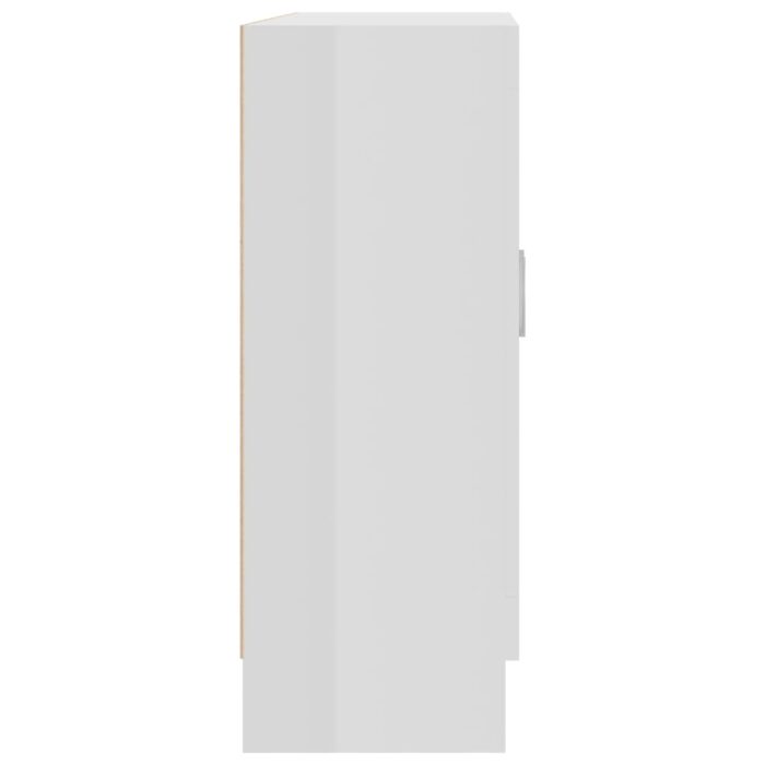 Bibliothèque Blanc brillant 82,5x30,5x80 cm Bois d’ingénierie – Image 4