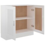 Bibliothèque Blanc brillant 82,5x30,5x80 cm Bois d’ingénierie – Image 5