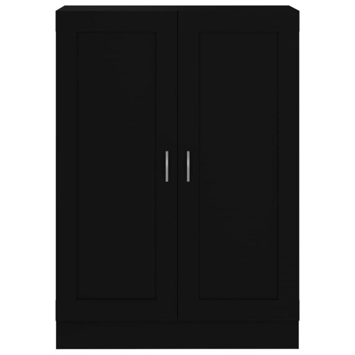 Bibliothèque Noir 82,5x30,5x115 cm Bois d'ingénierie – Image 4