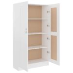 Bibliothèque Blanc 82,5x30,5x150 cm Bois d’ingénierie – Image 3