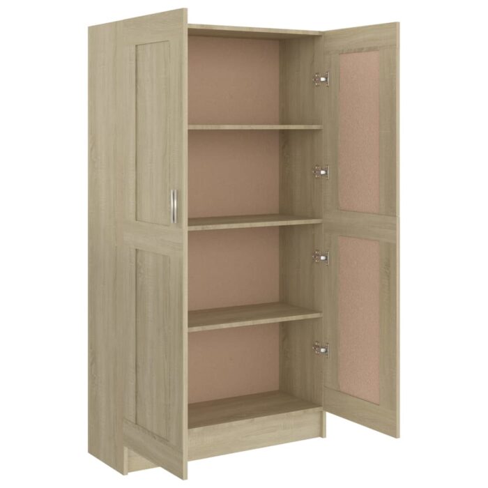 Bibliothèque Chêne sonoma 82,5x30,5x150 cm Bois d’ingénierie – Image 3