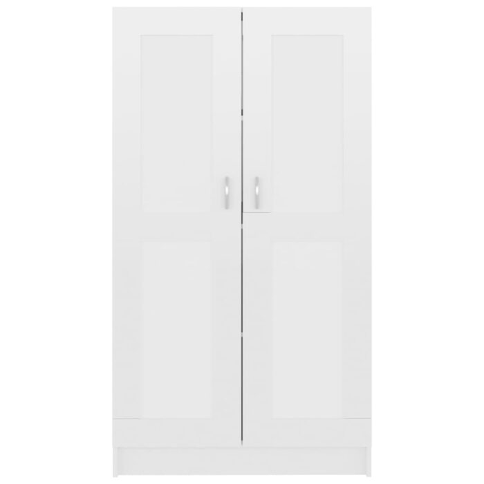 Bibliothèque Blanc brillant 82,5x30,5x150 cm Bois d’ingénierie – Image 4