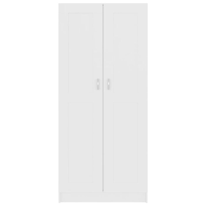 Bibliothèque Blanc 82,5x30,5x185,5 cm Bois d'ingénierie – Image 4