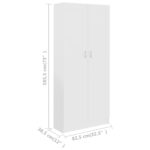 Bibliothèque Blanc 82,5x30,5x185,5 cm Bois d'ingénierie – Image 6