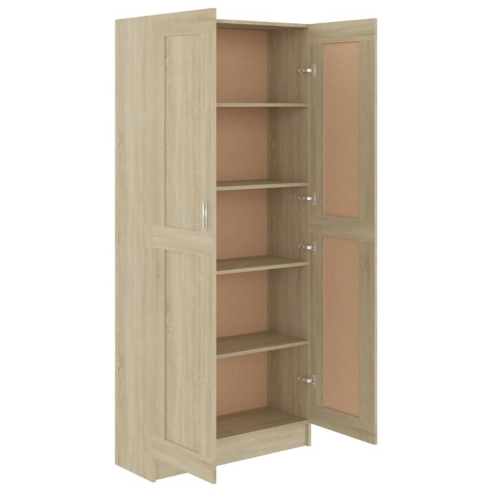 Bibliothèque Chêne sonoma 82,5x30,5x185,5 cm Bois d'ingénierie – Image 3