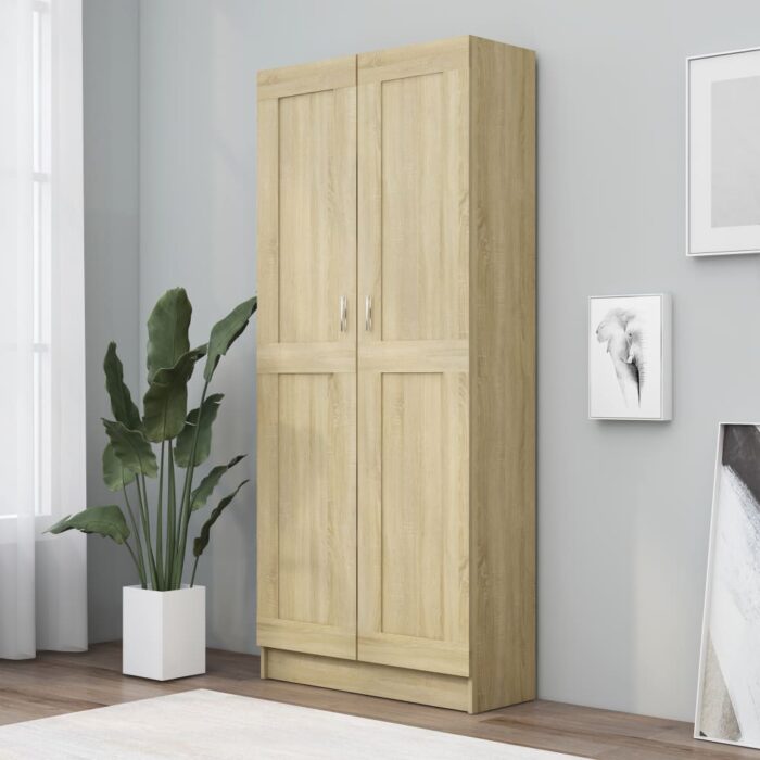 Bibliothèque Chêne sonoma 82,5x30,5x185,5 cm Bois d'ingénierie – Image 1