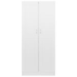 Bibliothèque Blanc brillant 82,5x30,5x185,5cm Bois d'ingénierie – Image 4