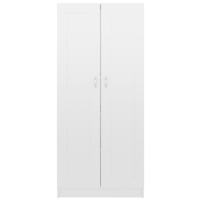 Bibliothèque Blanc brillant 82,5x30,5x185,5cm Bois d'ingénierie – Image 4