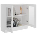 Armoire à vitrine Blanc 82,5x30,5x80 cm Bois d'ingénierie – Image 2