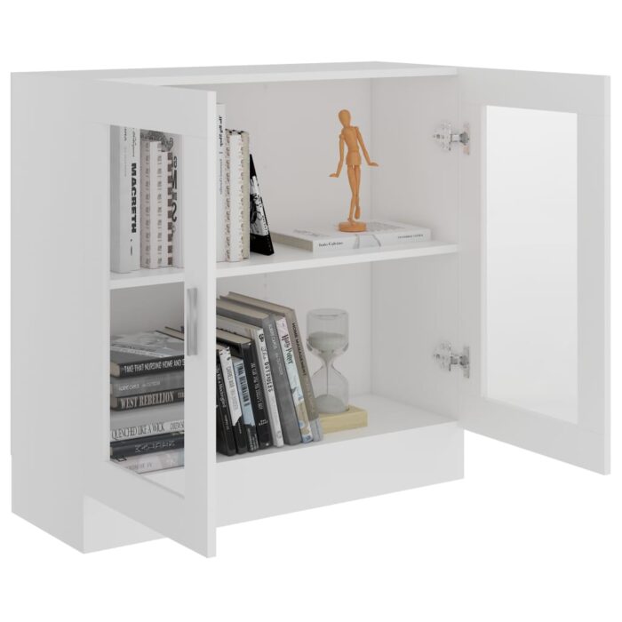 Armoire à vitrine Blanc 82,5x30,5x80 cm Bois d'ingénierie – Image 2