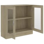 Armoire à vitrine Chêne sonoma 82,5x30,5x80cm Bois d'ingénierie – Image 3
