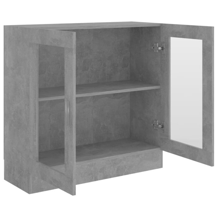 Armoire à vitrine Gris béton 82,5x30,5x80 cm Bois d'ingénierie – Image 3