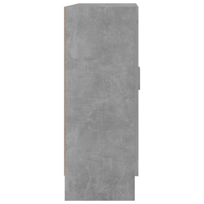 Armoire à vitrine Gris béton 82,5x30,5x80 cm Bois d'ingénierie – Image 5