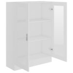 Armoire à vitrine Blanc 82,5x30,5x115 cm Bois d'ingénierie – Image 3