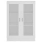 Armoire à vitrine Blanc 82,5x30,5x115 cm Bois d'ingénierie – Image 4