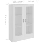 Armoire à vitrine Blanc 82,5x30,5x115 cm Bois d'ingénierie – Image 6