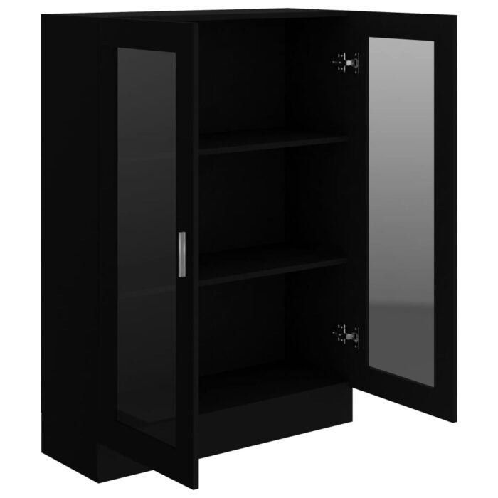 Armoire à vitrine Noir 82,5x30,5x115 cm Bois d'ingénierie – Image 3